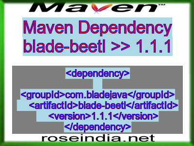 Maven dependency of blade-beetl version 1.1.1