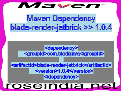 Maven dependency of blade-render-jetbrick version 1.0.4