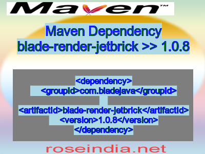 Maven dependency of blade-render-jetbrick version 1.0.8