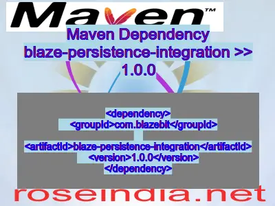 Maven dependency of blaze-persistence-integration version 1.0.0