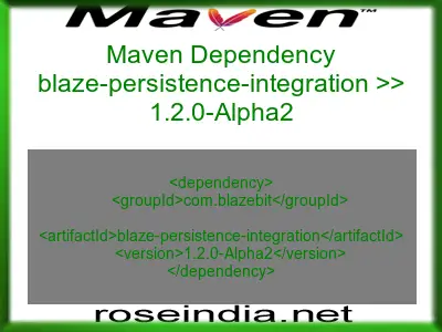 Maven dependency of blaze-persistence-integration version 1.2.0-Alpha2