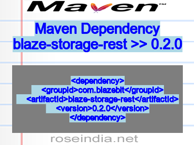Maven dependency of blaze-storage-rest version 0.2.0