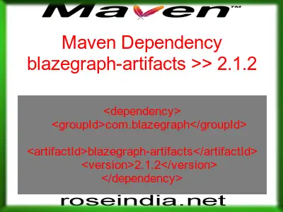 Maven dependency of blazegraph-artifacts version 2.1.2