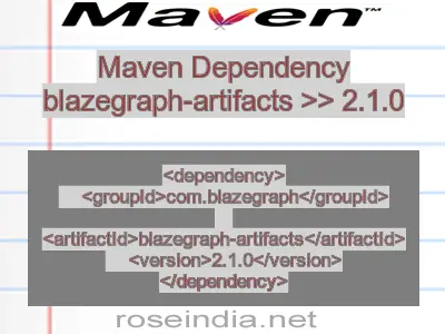 Maven dependency of blazegraph-artifacts version 2.1.0