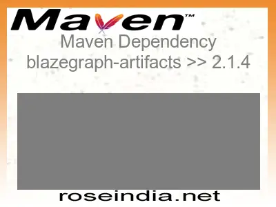 Maven dependency of blazegraph-artifacts version 2.1.4
