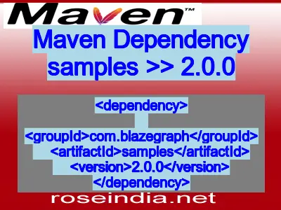 Maven dependency of samples version 2.0.0