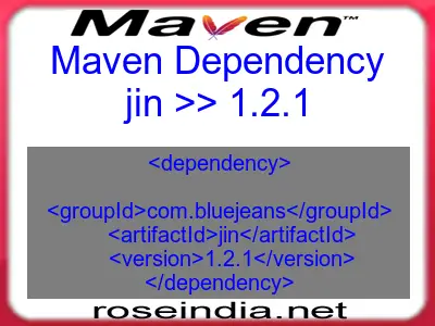 Maven dependency of jin version 1.2.1