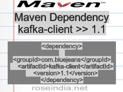 Maven dependency of kafka-client version 1.1