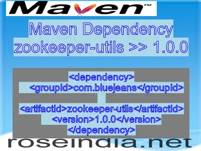 Maven dependency of zookeeper-utils version 1.0.0