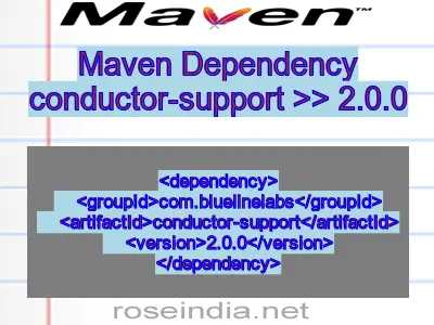 Maven dependency of conductor-support version 2.0.0