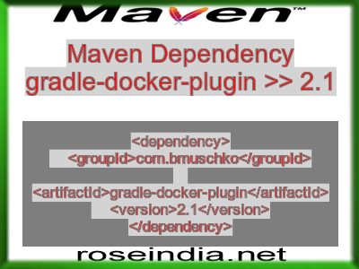 Maven dependency of gradle-docker-plugin version 2.1