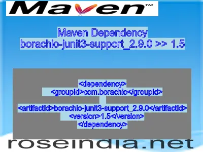 Maven dependency of borachio-junit3-support_2.9.0 version 1.5