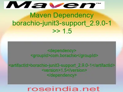 Maven dependency of borachio-junit3-support_2.9.0-1 version 1.5