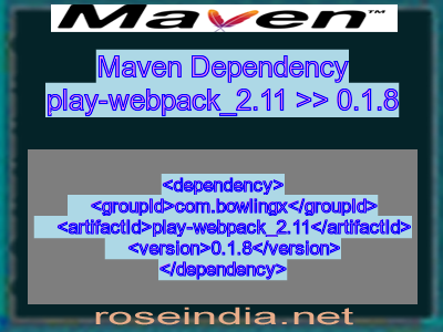 Maven dependency of play-webpack_2.11 version 0.1.8