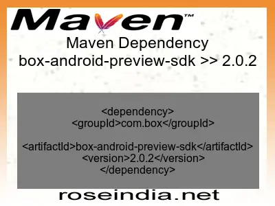 Maven dependency of box-android-preview-sdk version 2.0.2
