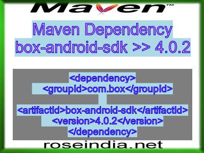 Maven dependency of box-android-sdk version 4.0.2
