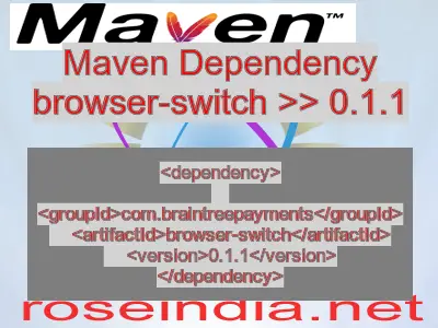 Maven dependency of browser-switch version 0.1.1