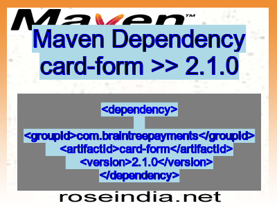 Maven dependency of card-form version 2.1.0