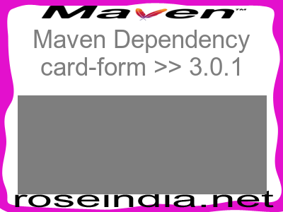 Maven dependency of card-form version 3.0.1