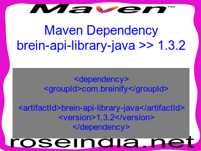Maven dependency of brein-api-library-java version 1.3.2