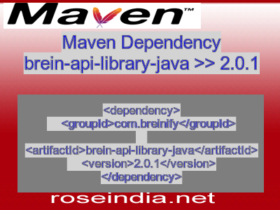 Maven dependency of brein-api-library-java version 2.0.1