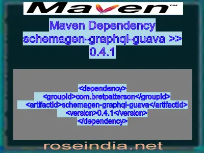 Maven dependency of schemagen-graphql-guava version 0.4.1
