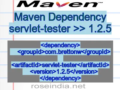 Maven dependency of servlet-tester version 1.2.5