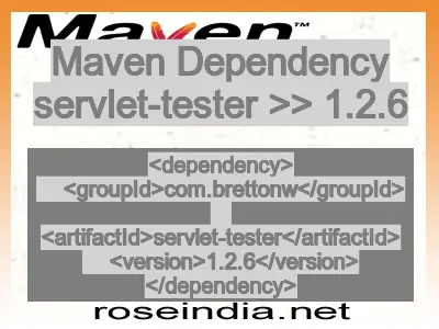 Maven dependency of servlet-tester version 1.2.6