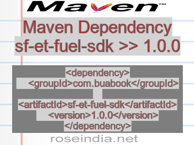 Maven dependency of sf-et-fuel-sdk version 1.0.0