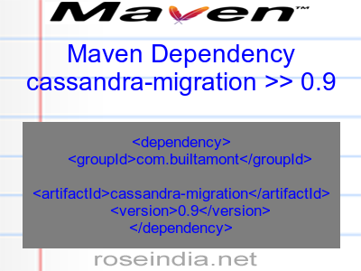 Maven dependency of cassandra-migration version 0.9