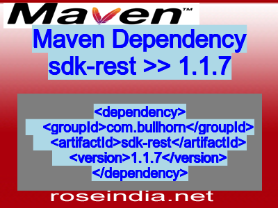 Maven dependency of sdk-rest version 1.1.7