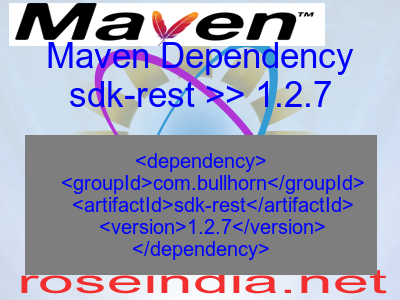 Maven dependency of sdk-rest version 1.2.7