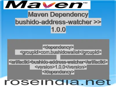 Maven dependency of bushido-address-watcher version 1.0.0