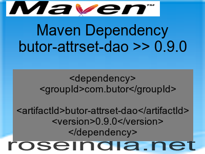 Maven dependency of butor-attrset-dao version 0.9.0