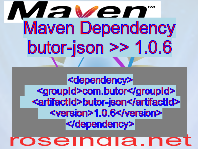 Maven dependency of butor-json version 1.0.6