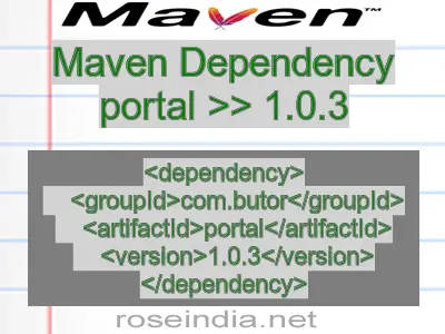 Maven dependency of portal version 1.0.3