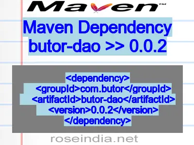 Maven dependency of butor-dao version 0.0.2