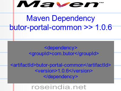 Maven dependency of butor-portal-common version 1.0.6