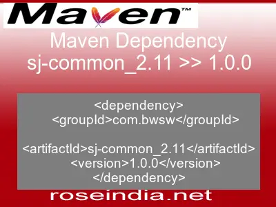 Maven dependency of sj-common_2.11 version 1.0.0