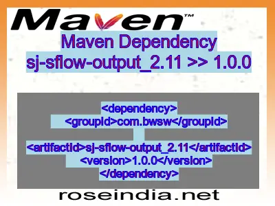 Maven dependency of sj-sflow-output_2.11 version 1.0.0
