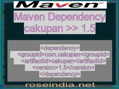Maven dependency of cakupan version 1.5