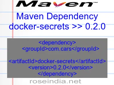 Maven dependency of docker-secrets version 0.2.0