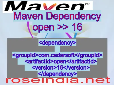 Maven dependency of open version 16