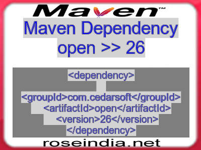 Maven dependency of open version 26