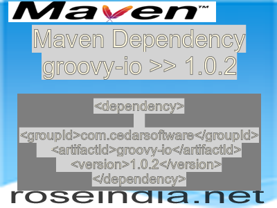 Maven dependency of groovy-io version 1.0.2