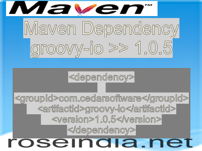 Maven dependency of groovy-io version 1.0.5