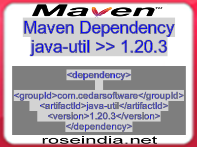 Maven dependency of java-util version 1.20.3