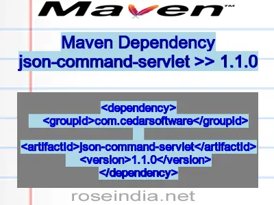 Maven dependency of json-command-servlet version 1.1.0