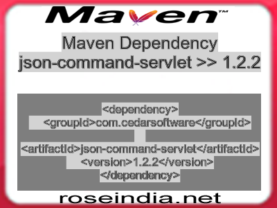 Maven dependency of json-command-servlet version 1.2.2