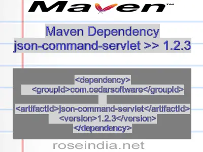 Maven dependency of json-command-servlet version 1.2.3